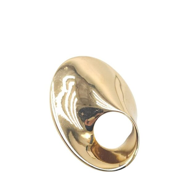 1980s Monet Modernist Brooch Oversized Large Fluid Womens Vintage Pin - Picture 4 of 7